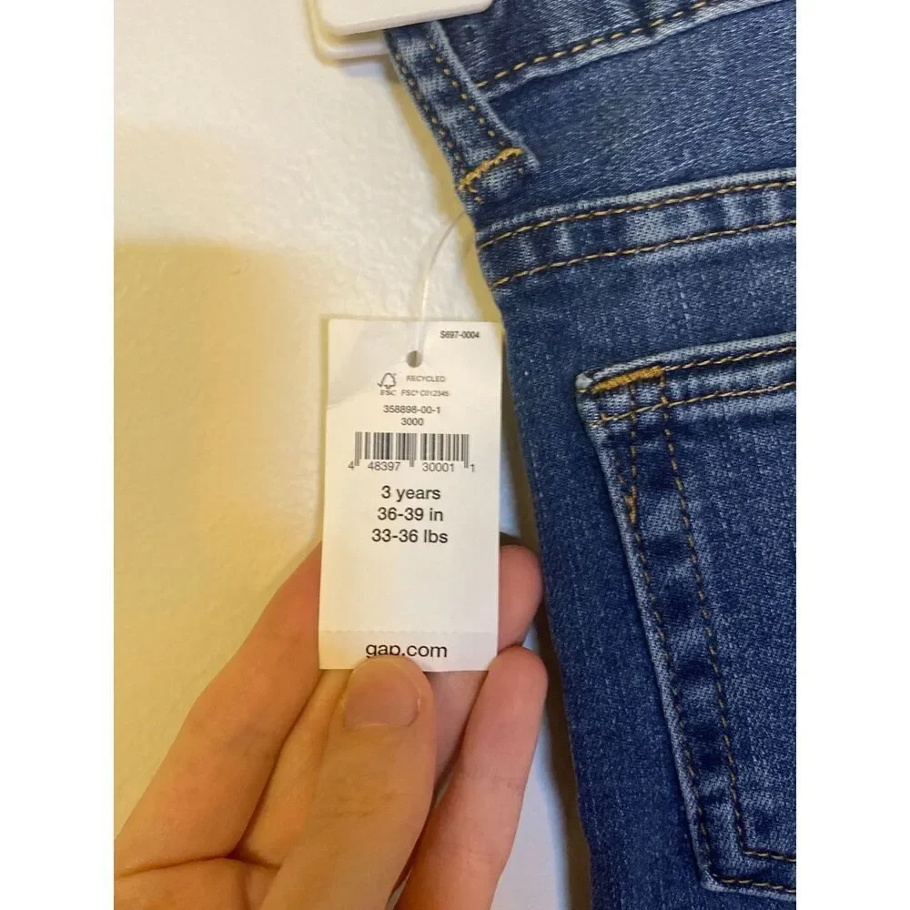 Gap Toddler Slim‎ Fit Embroidered Monster Jeans
